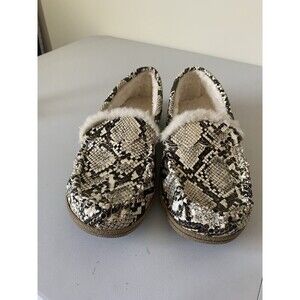 Sonoma Goods For Life® Size 7-8 Faux Snake Skin, Women's Fur Lined Moccasins